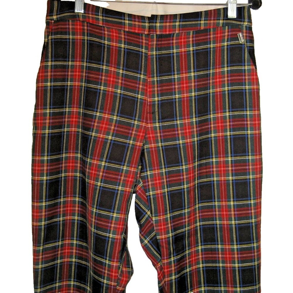 Womens Tommy Hilfiger Tartan Plaid Stretch Waist Capri Pants sz 12 (30x24x9r)